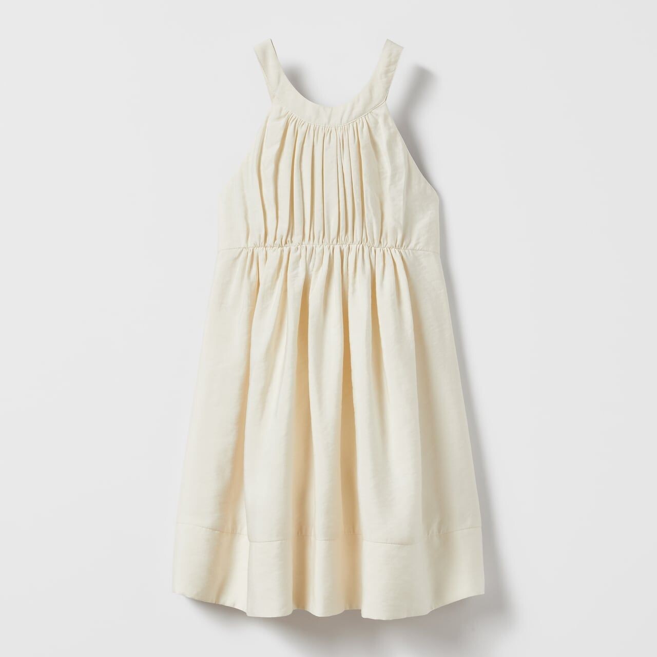 

Платье Zara With Tie Detail, кремовый