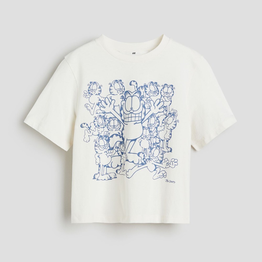 

Футболка H&M Kids Printed Garfield, белый