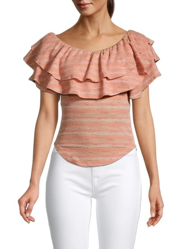 

Полосатый топ с оборками heirloom Free People Doe combo