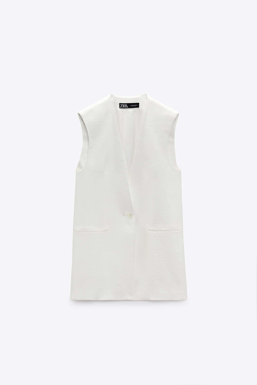 Жилет Zara Flowing Buttoned, экрю