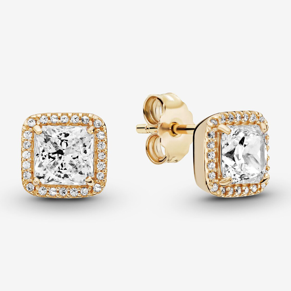 

Серьги Pandora Square Sparkle Halo, золото