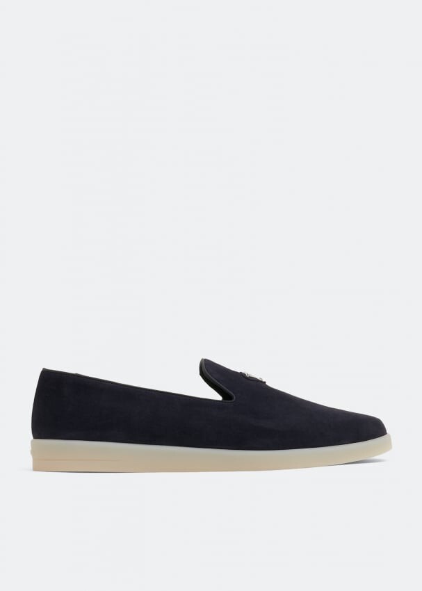 

Слиперы PRADA Suede slippers, синий