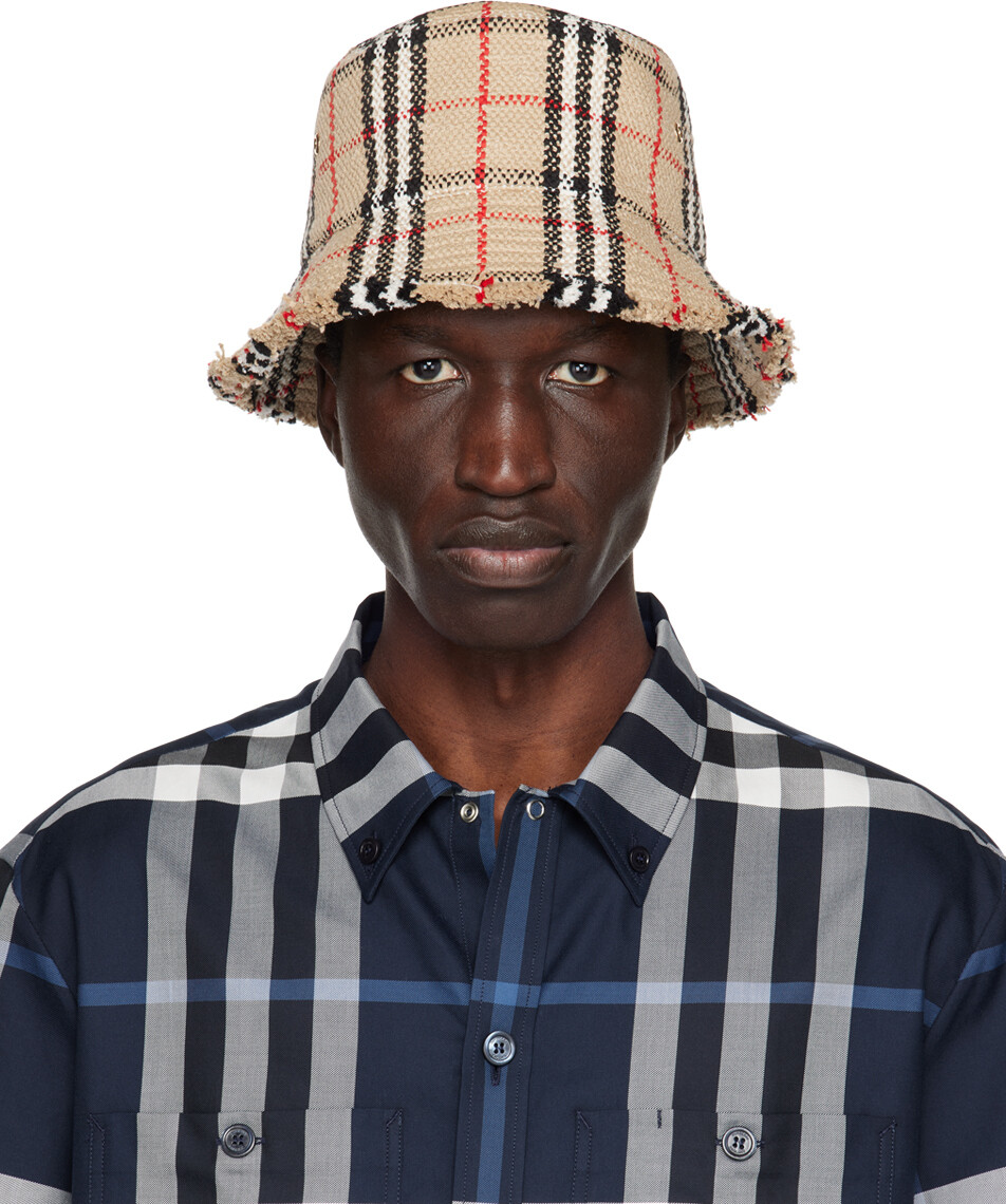 

Бежевая панама в клетку Burberry