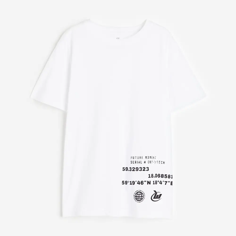 

Футболка H&M Kids Jersey With A Print Future Moment, белый