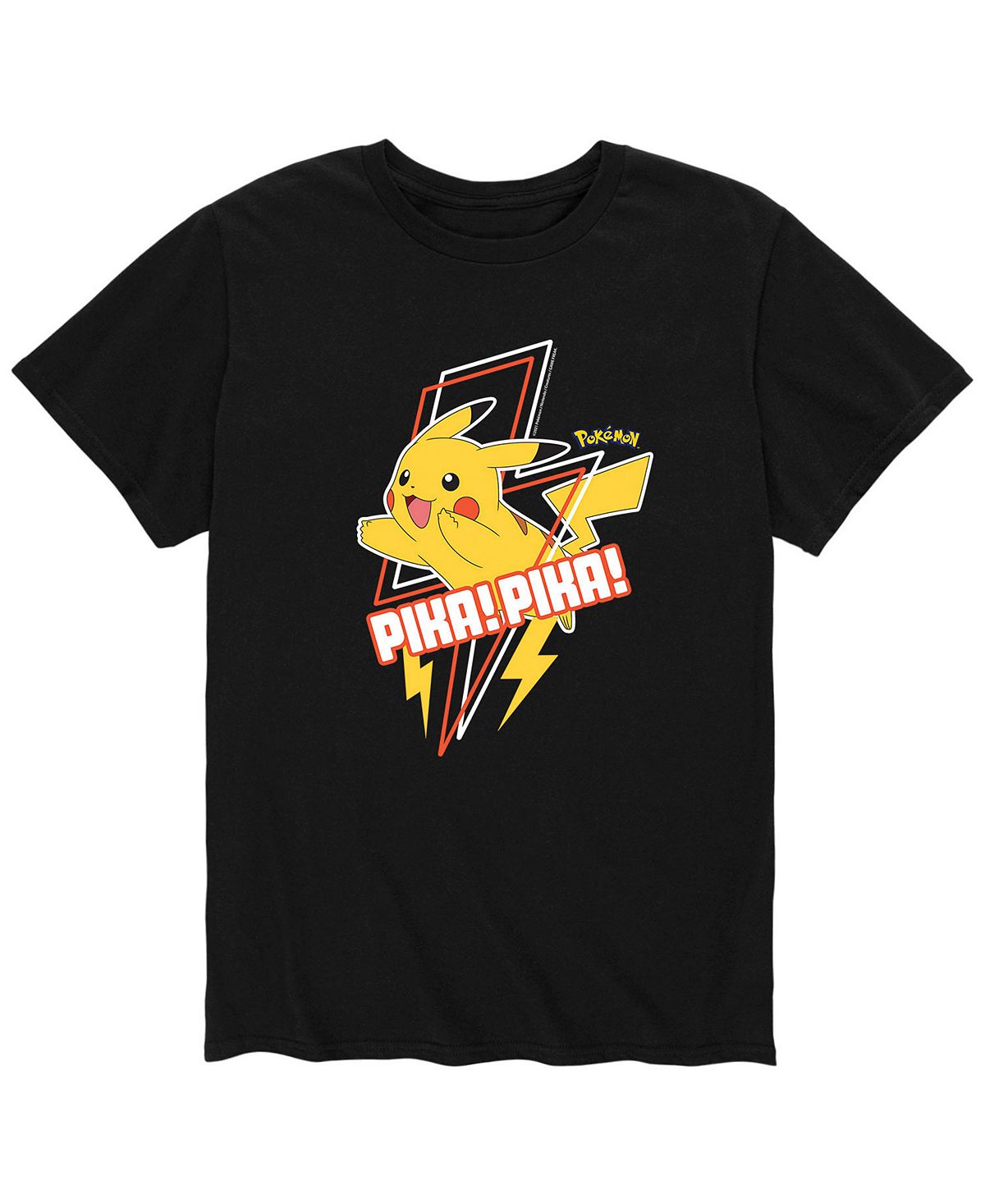 Мужская футболка pokemon pika pika AIRWAVES, черный набор pokemon футболка pika punk чёрная l бейсболка angry pika