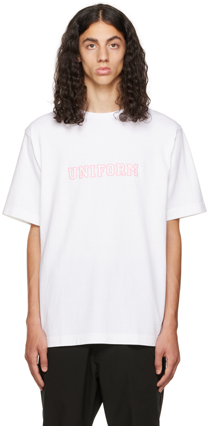 

Белая футболка колледжа Uniform Experiment, Белый
