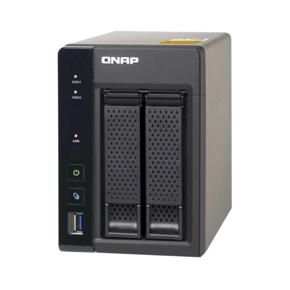 Сетевое хранилище QNAP TS-253A, 2 отсека, 4 ГБ, без дисков, черный