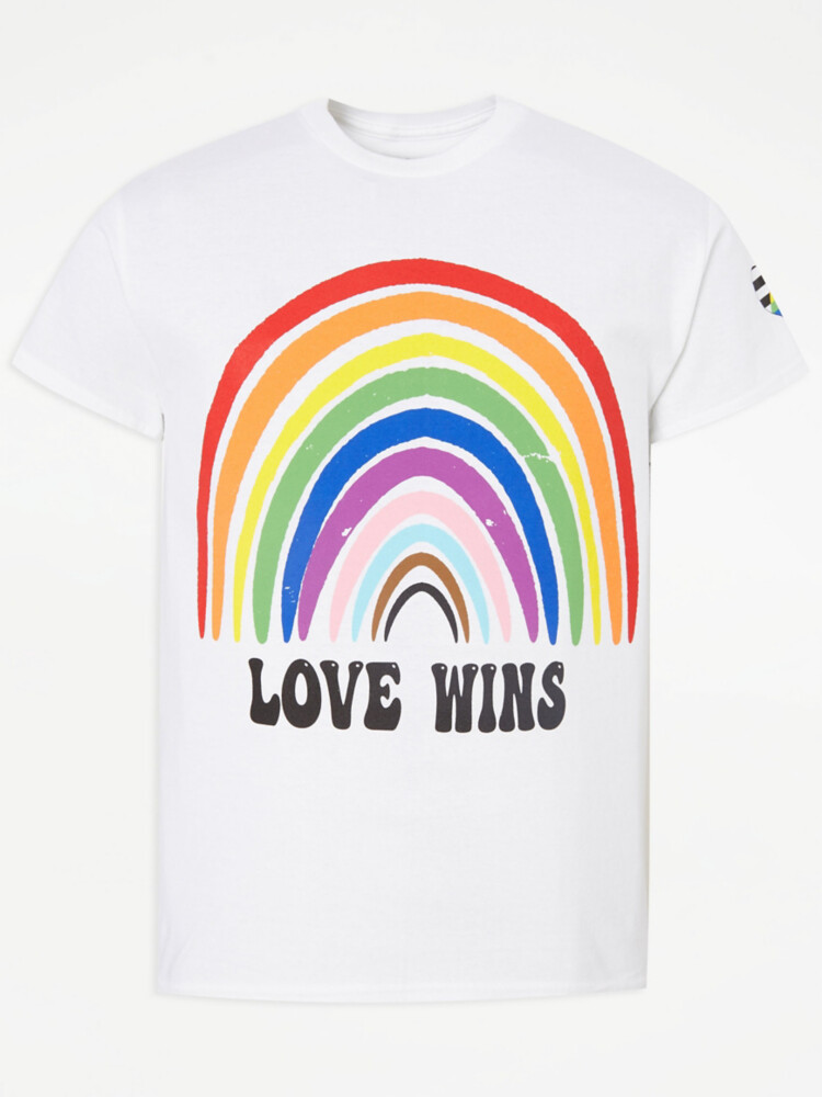 

Белая футболка Pride Rainbow Love Wins George., белый