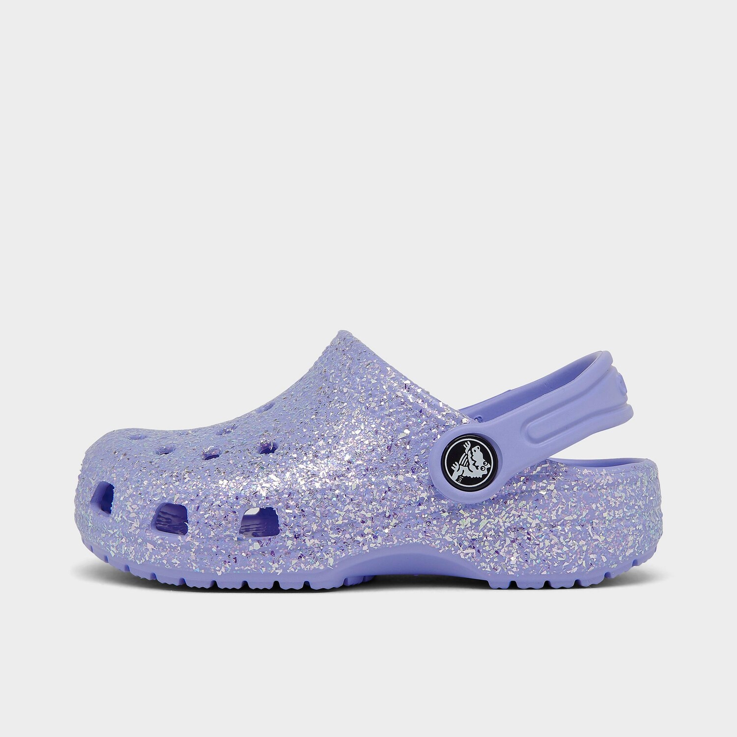 

Классические блестящие сабо для девочек для малышей Crocs, фиолетовый