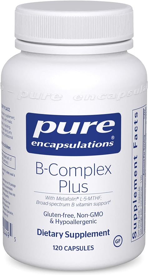 Комплекс витаминов группы B Pure Encapsulations, 120 капсул thompson b50 complex комплекс витаминов группы в 60 вегетарианских капсул