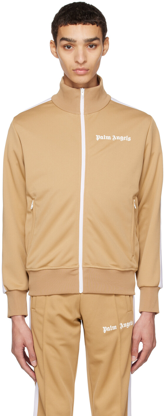 

Бежевая классическая спортивная куртка Palm Angels, Бежевый