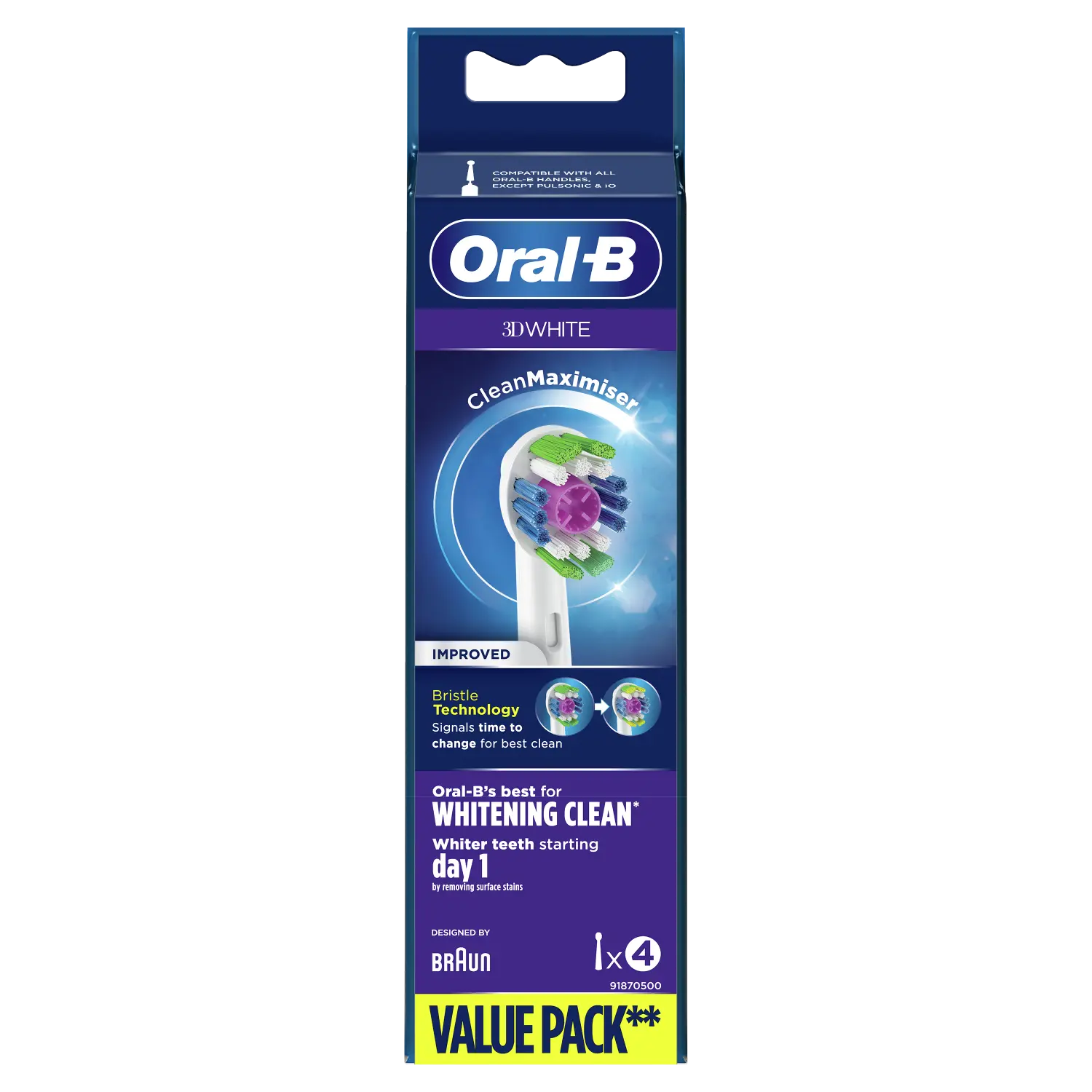 

Oral-B 3D White насадки для электрической зубной щетки, 4 шт/1 упаковка