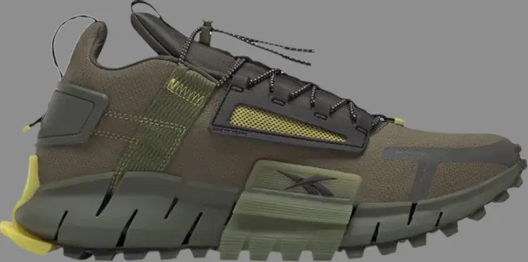

Кроссовки zig kinetica edge 'army green' Reebok, зеленый