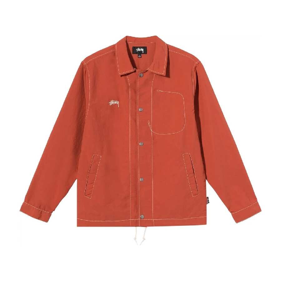 Куртка-рубашка Stussy Folsom Coach, терракотовый
