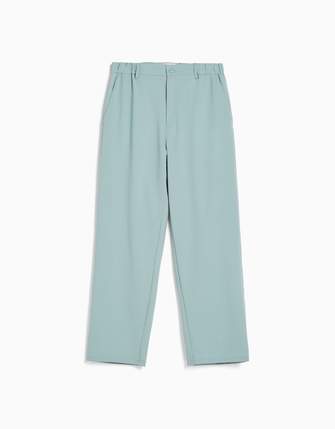 

Брюки Bershka Tailored Wide-leg, бирюзовый