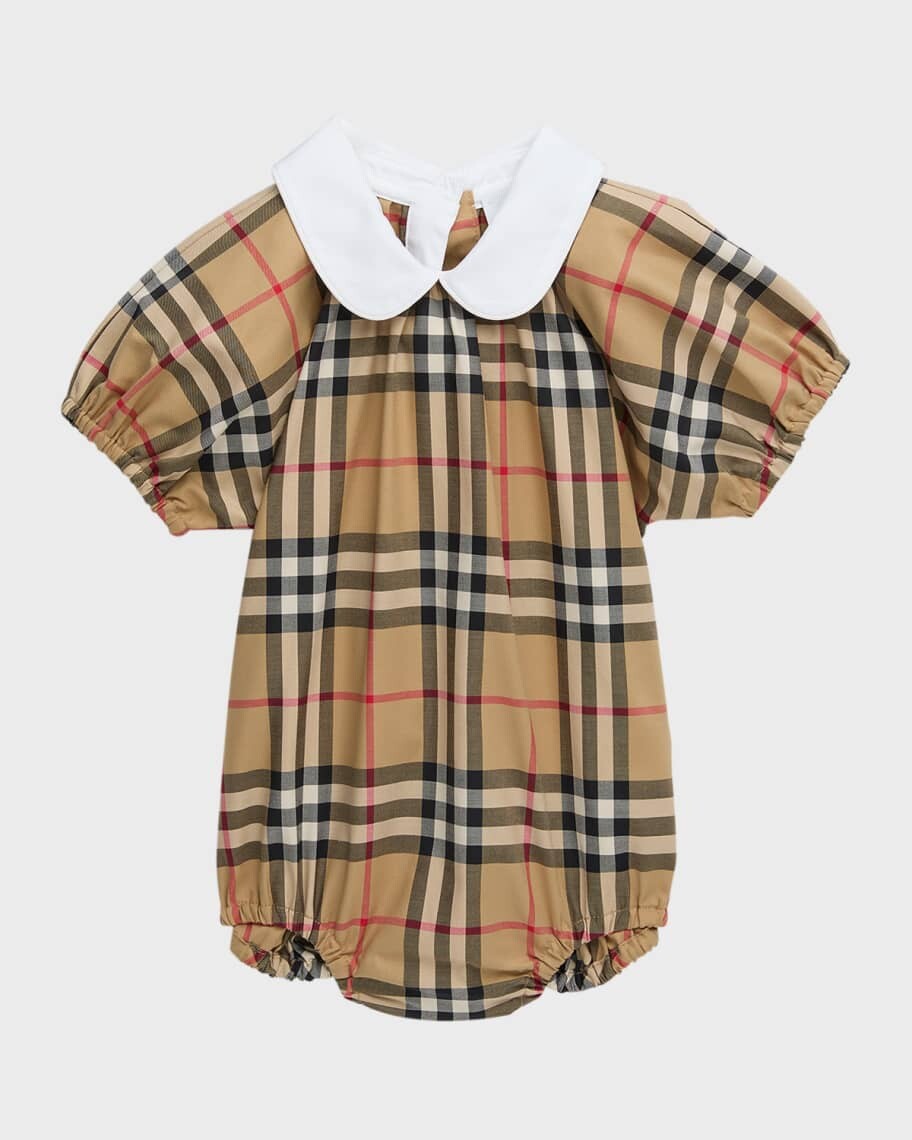 

Комбинезон с принтом в клетку Odessa для девочки, размер Newborn-18M Burberry