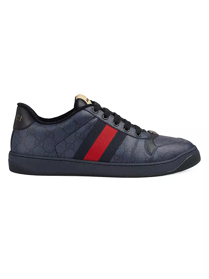 

кроссовки Supreme с узором GG Gucci, синий
