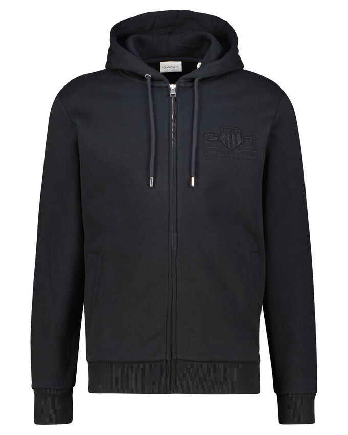 

Толстовка в тон с щитком Gant, черный