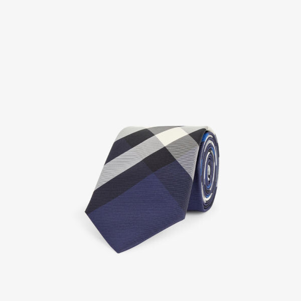 

Шелковый галстук в клетку Manston Burberry, синий