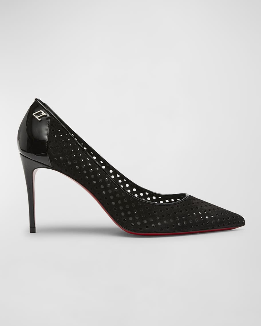 

Туфли-лодочки Kate из перфорированной замши с красной подошвой Christian Louboutin