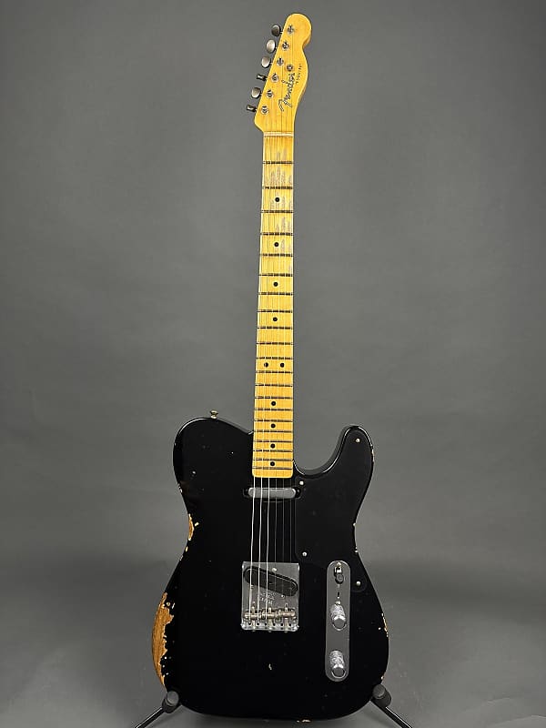 Электрогитара Fender Custom Shop Roast Pine Double Esquire Relic - Aged Black