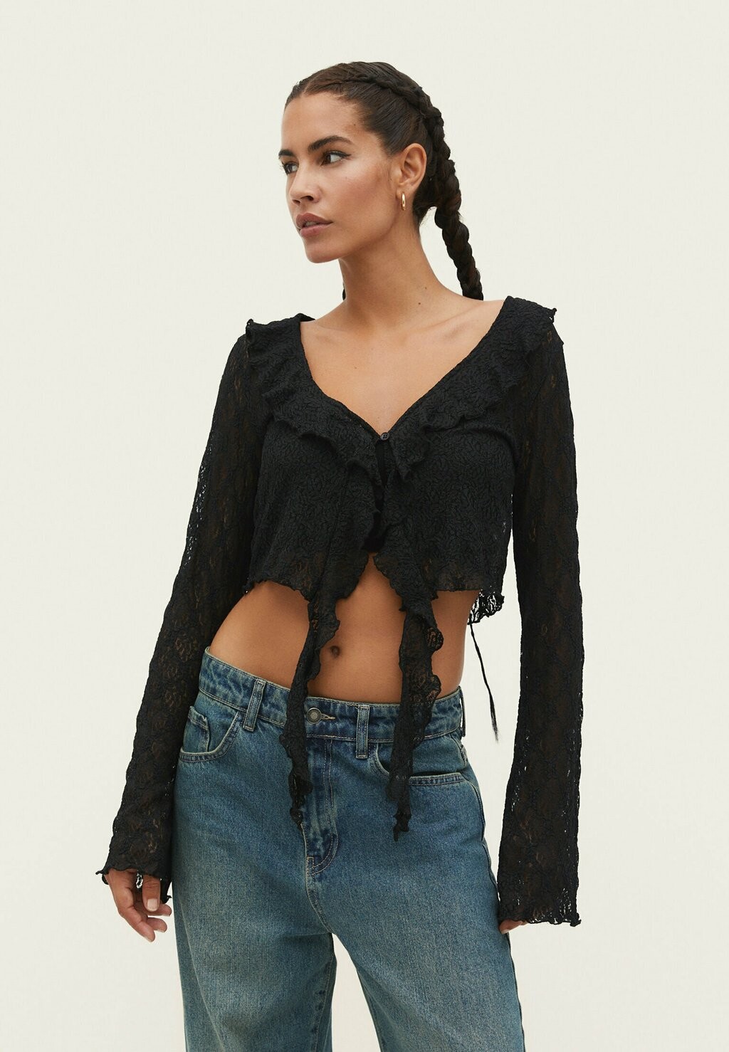 

Блузка Stradivarius, черный