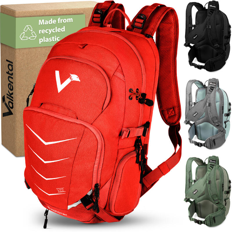 Explorer - велорюкзак и походный рюкзак 20л из переработанного материала VALKENTAL, цвет rot походный рюкзак stamford 20l из переработанного материала regatta черный