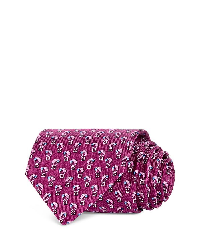 

Классический шелковый галстук с принтом Parachute Gancini Ferragamo