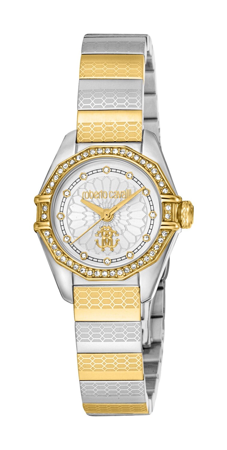 

Швейцарские кварцевые часы Roberto Cavalli, серебро