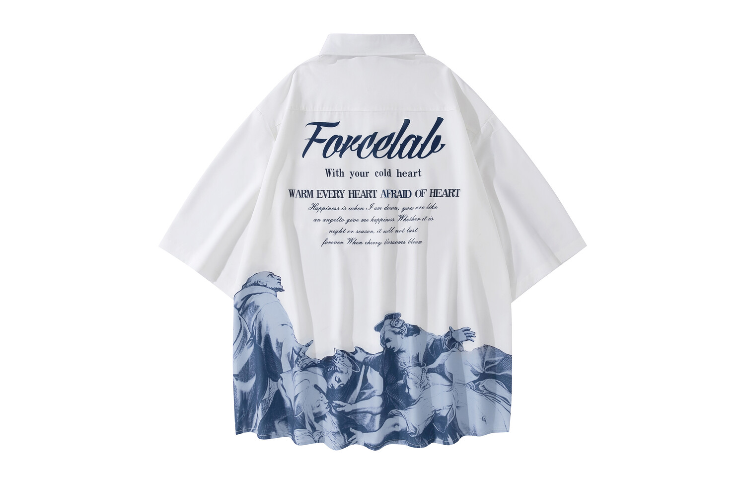 

FORCEREPUBLIK Рубашка унисекс, Белый (случайные брюки)