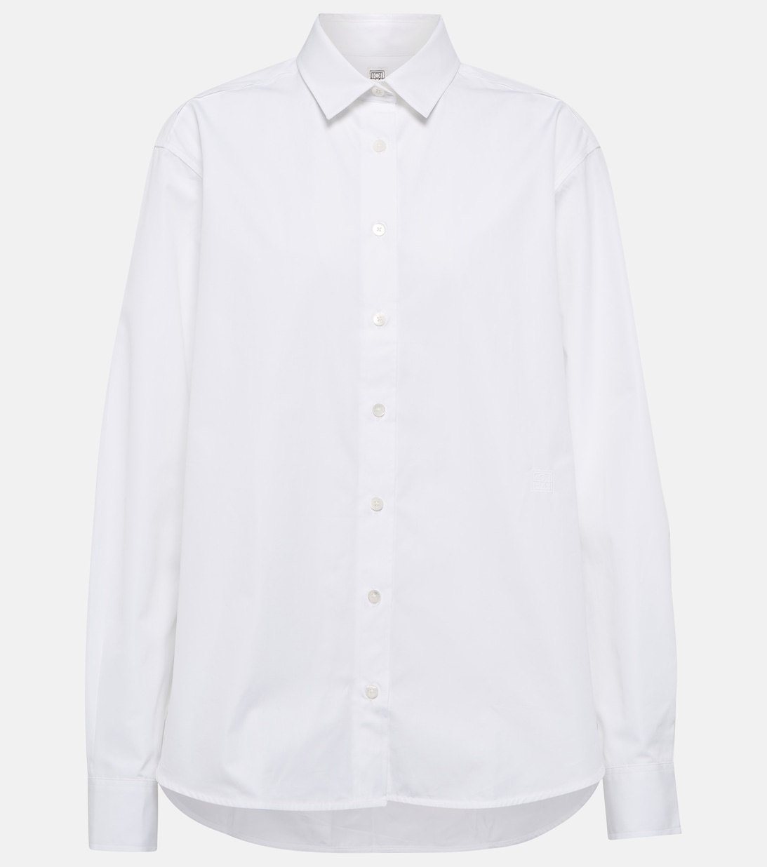 цена Рубашка из хлопкового поплина TOTEME, белый