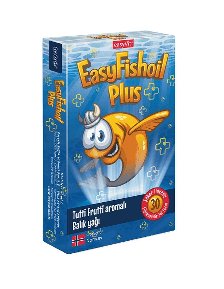 Жевательная гелевая таблетка EasyFishoil Plus Tutti Frutti EASYVİT