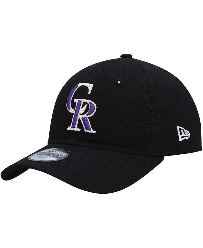 

Черная Гибкая кепка Colorado Rockies Core для больших мальчиков и девочек 9Twenty New Era, черный