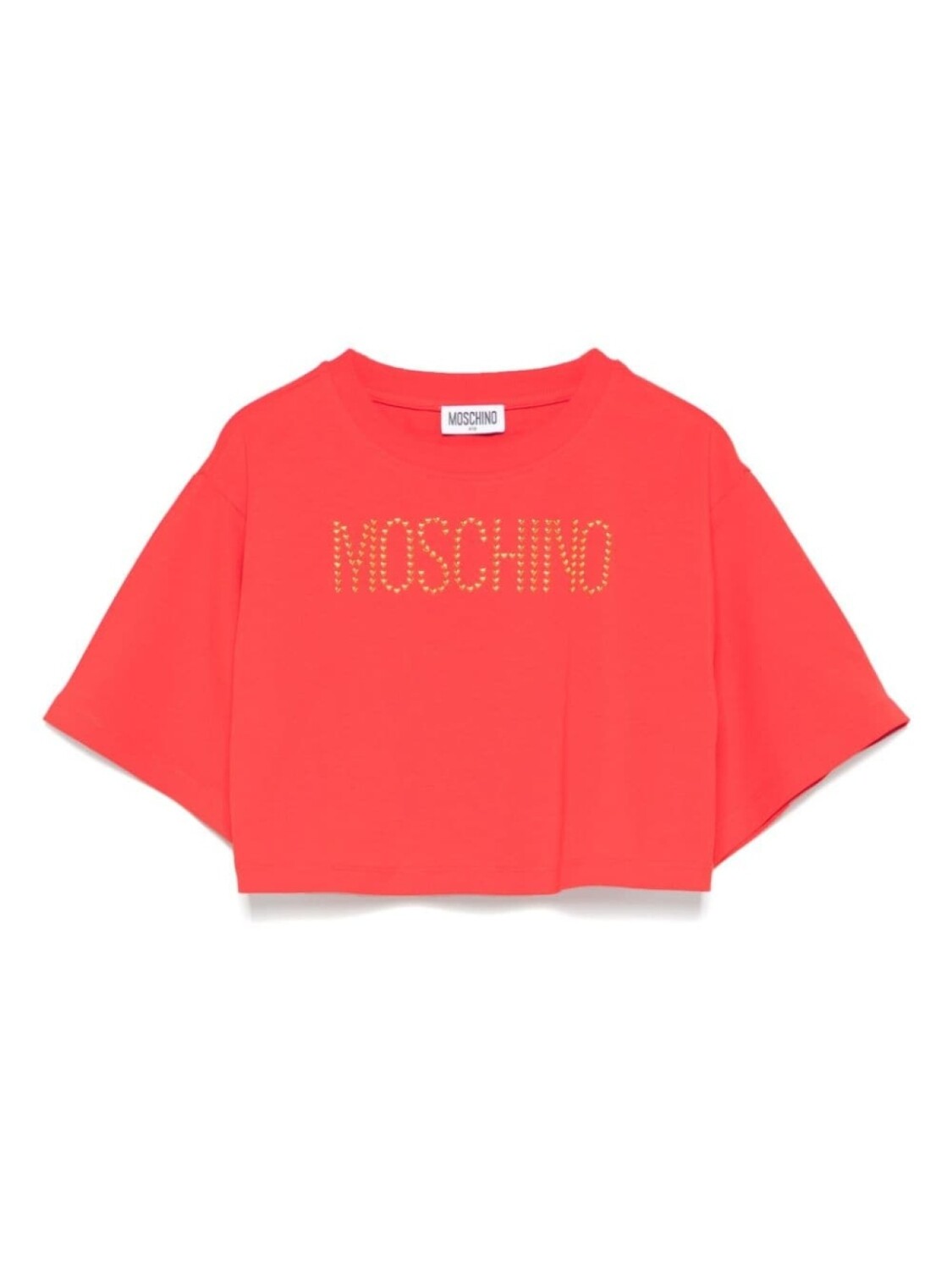 

Moschino Kids футболка с заклепками, красный