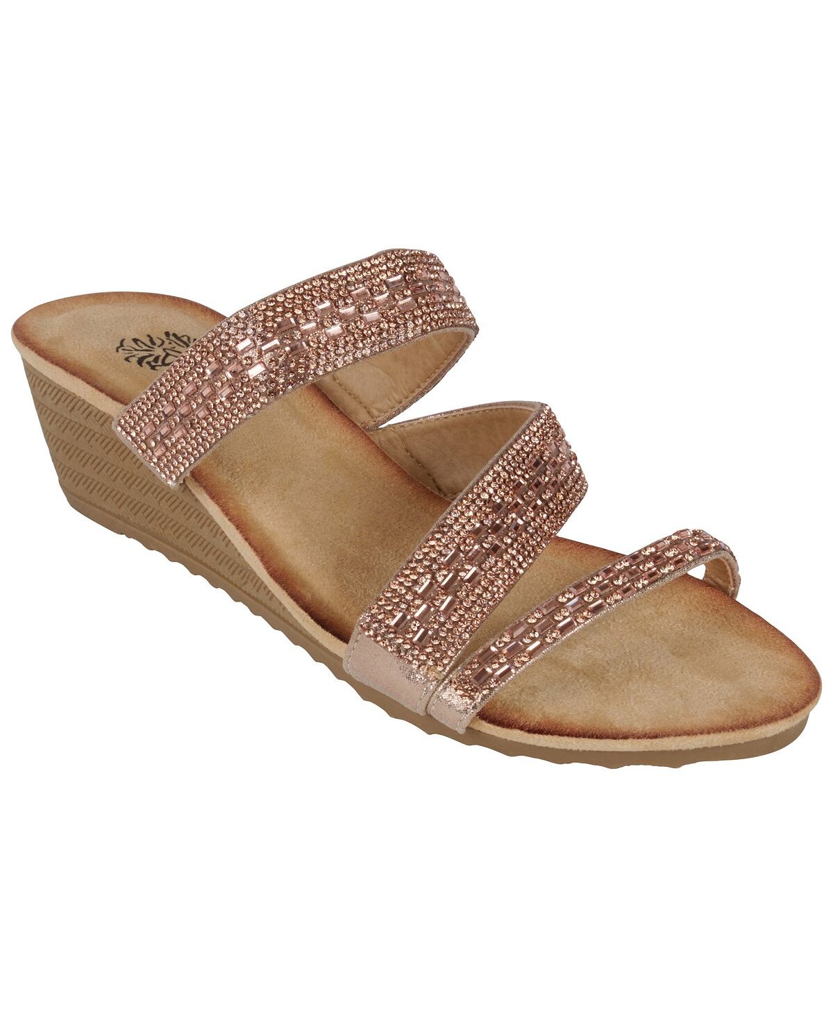 

Женские босоножки Mona на танкетке с украшением GC Shoes, золотой