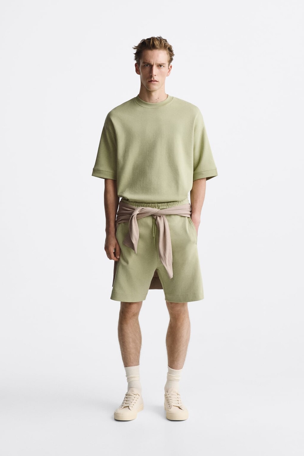 

Компактные шорты-бермуды Jogger ZARA, зеленый