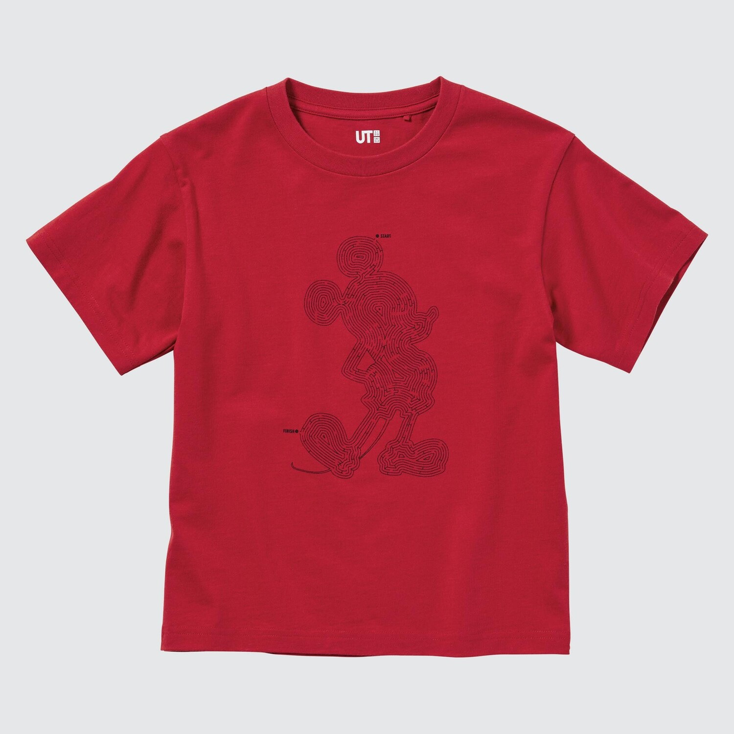 

Футболка UNIQLO Mickey Stands Ut с графикой, красный