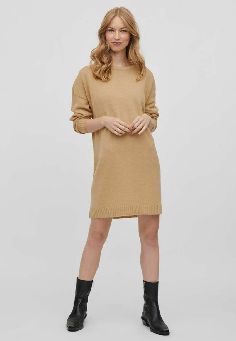 

Вязаное платье VILA, коричневый