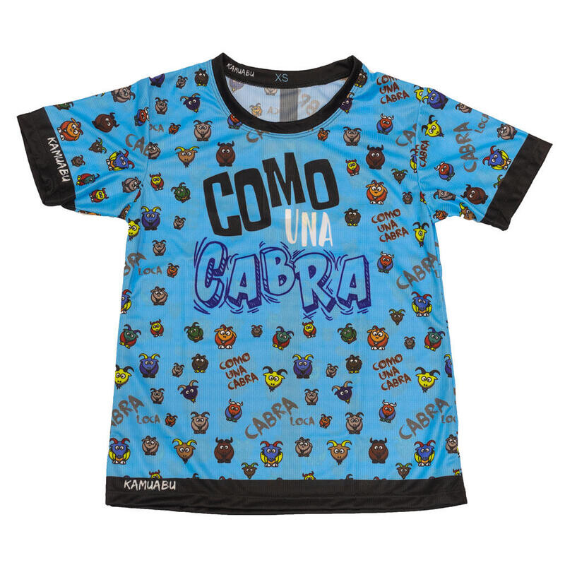 

ЖЕНСКАЯ ФУТБОЛКА ДЛЯ БЕГА #COMOUNACABRA - Kamuabu цвет СИНИЙ 110гр