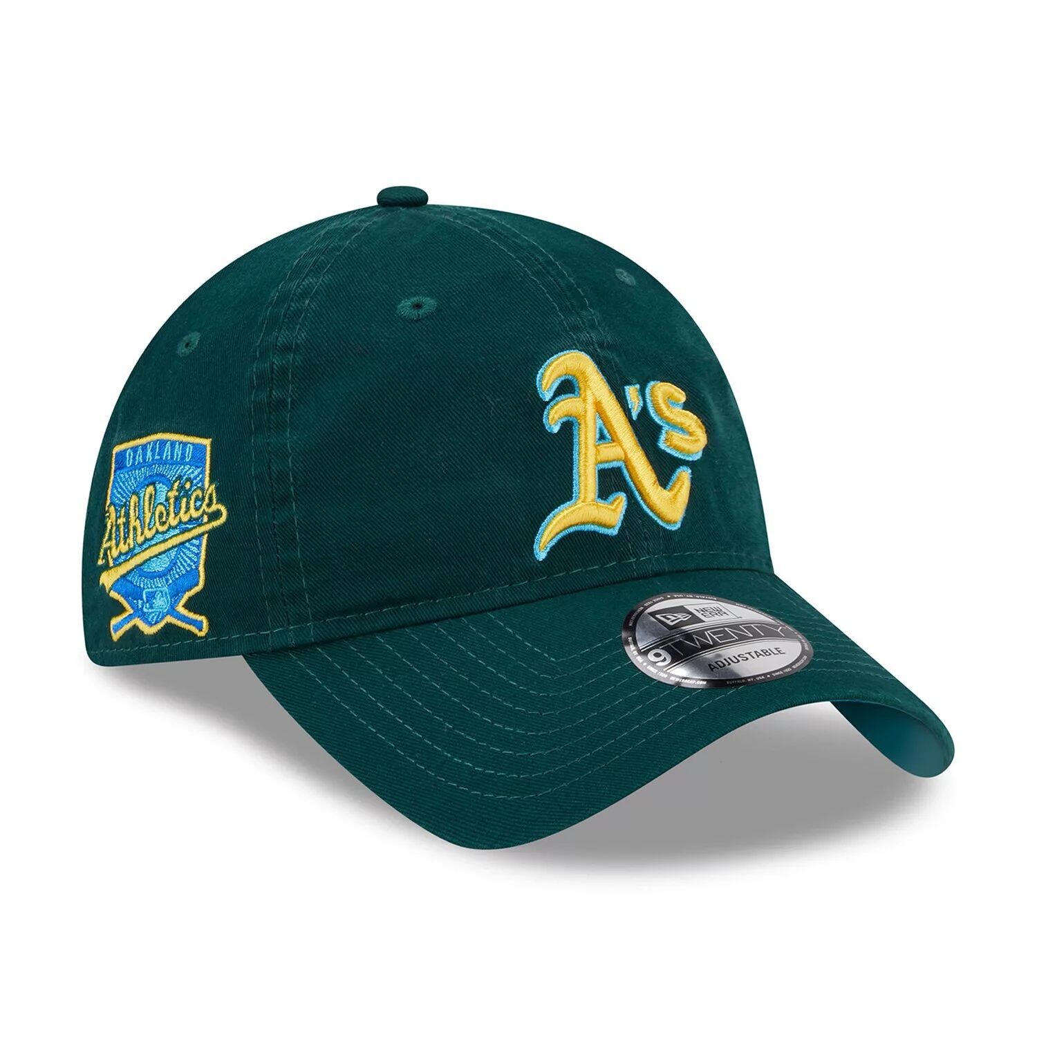 

Мужская регулируемая кепка New Era Green Oakland Athletics 2023 MLB Father's Day 9TWENTY