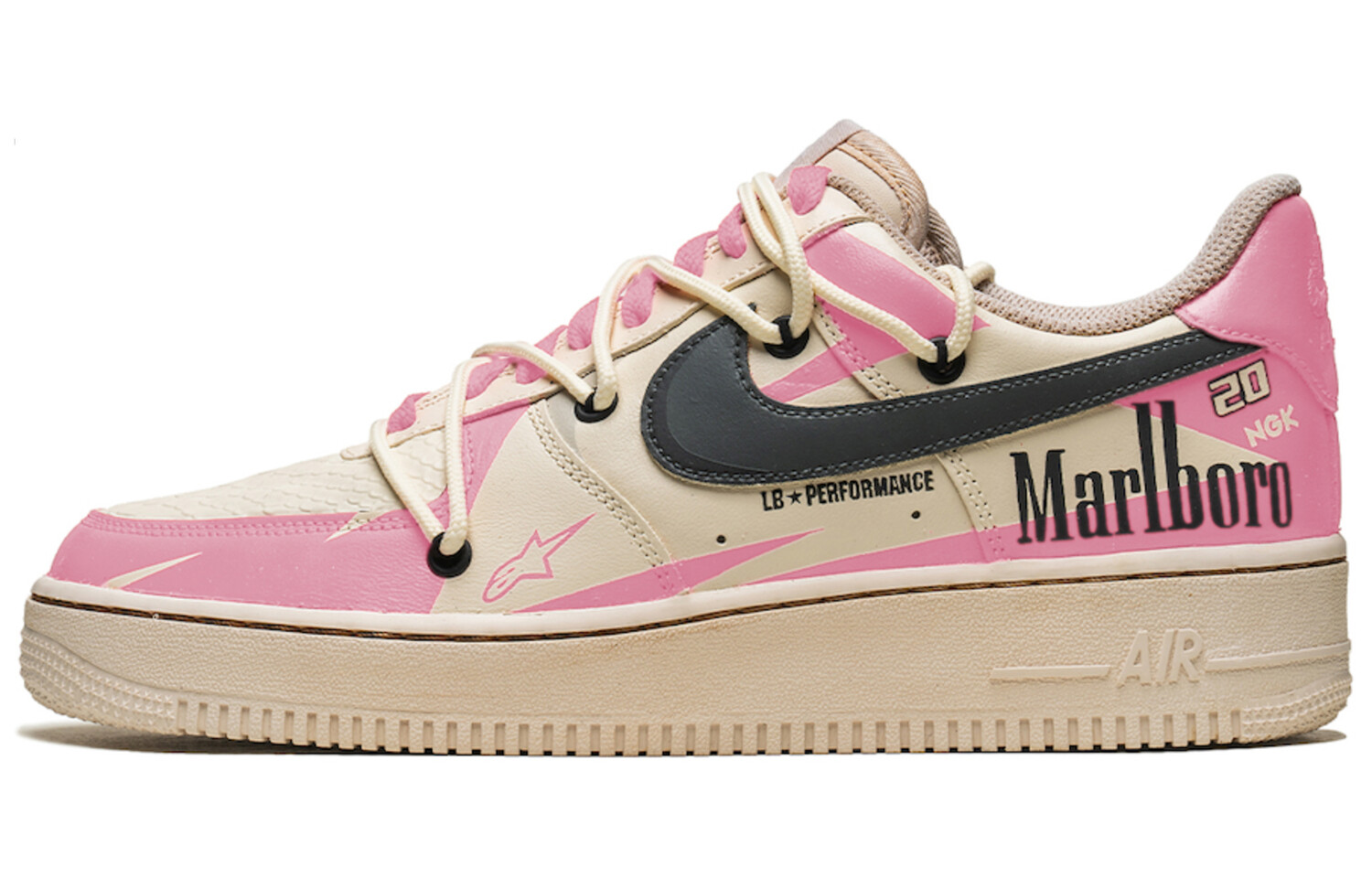 

Кроссовки Nike Air Force 1 Skateboarding Shoes Unisex Low-top White, бежевый