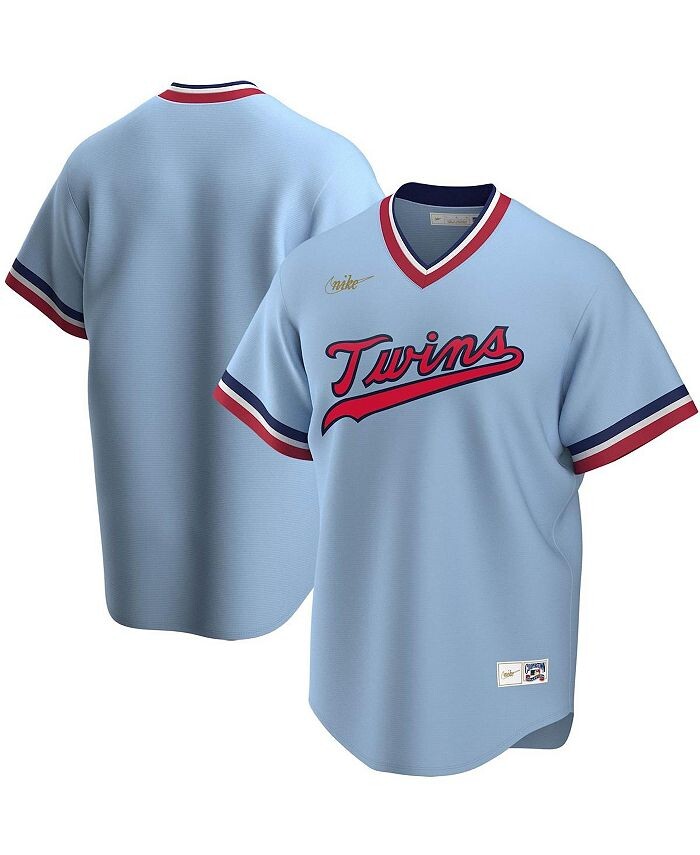 

Мужская голубая майка команды Minnesota Twins Road Cooperstown Collection Team Nike, синий