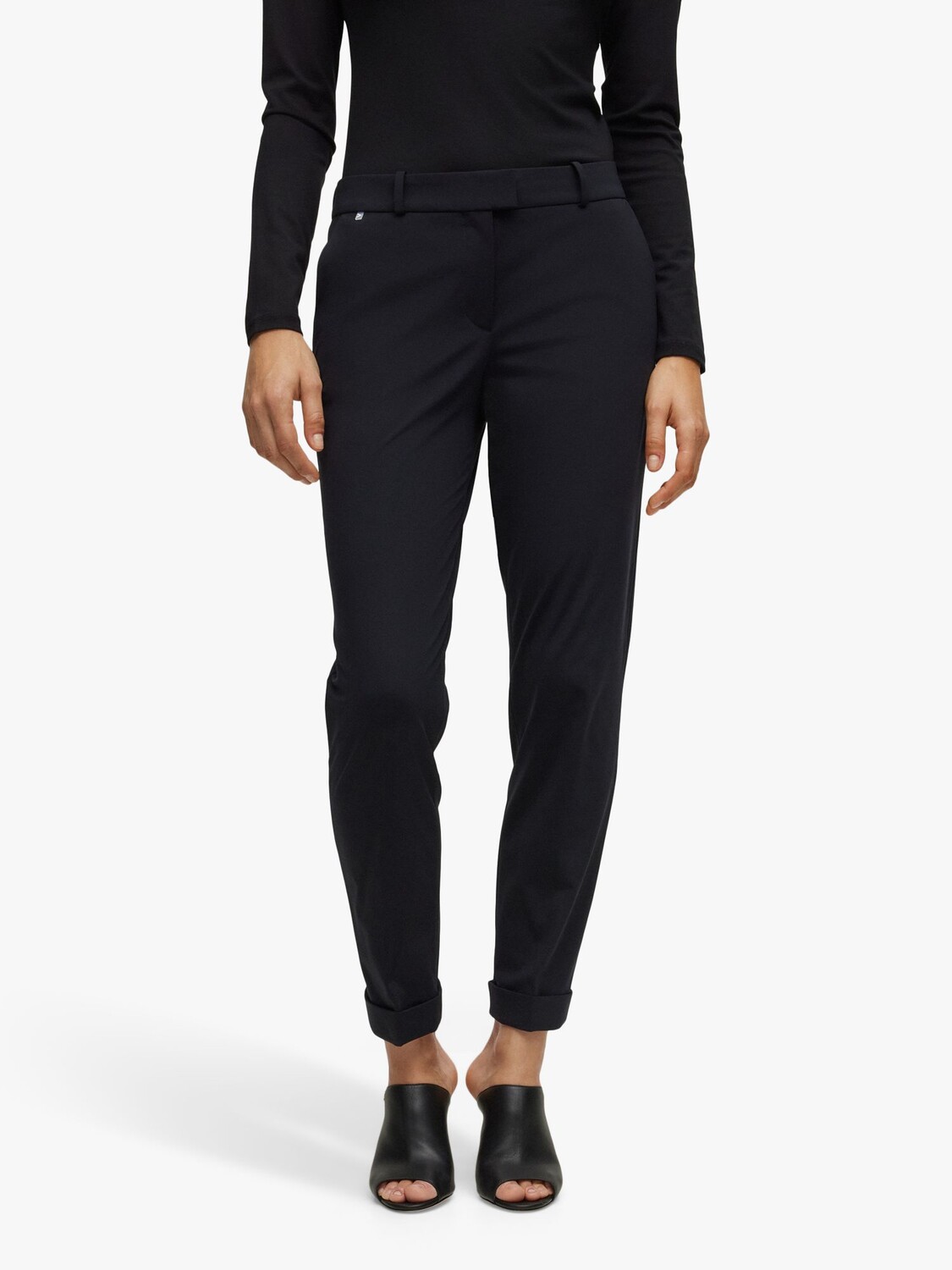 

Брюки прямого кроя HUGO BOSS Tobaluka, черные, Черный