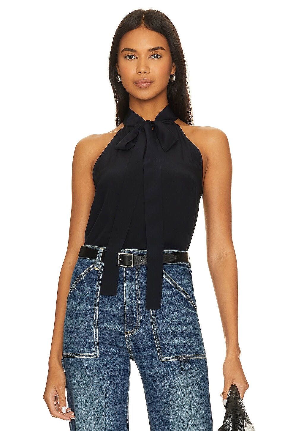 

Топ NILI LOTAN Zelie Halterneck, цвет Dark Navy