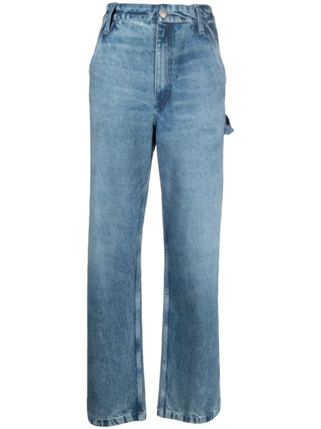 

rag & bone прямые джинсы с завышенной талией, синий