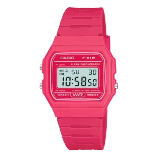 Часы CASIO Waterproof Quartz Sports Unisex Mens Pink Digital, розовый