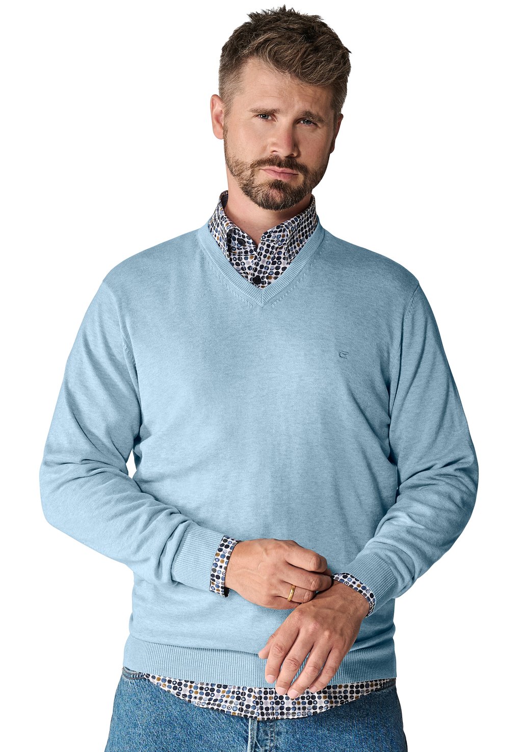 Вязаный свитер CASAMODA, цвет helles himmelblau