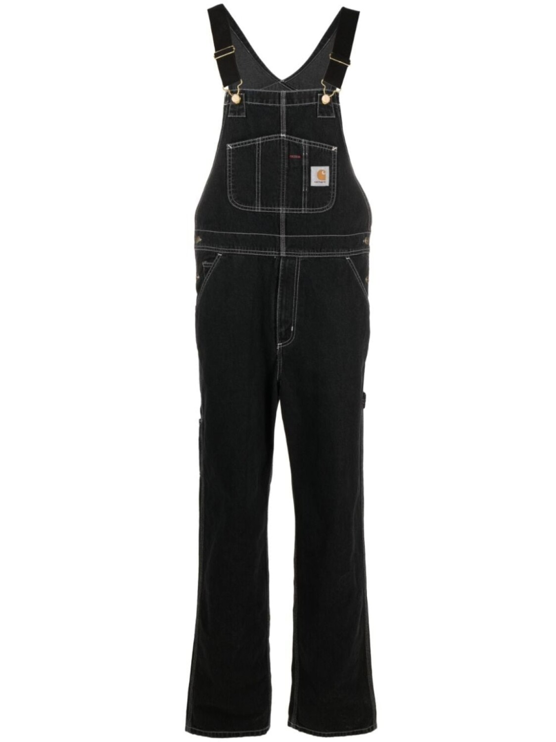 

Carhartt WIP прямой комбинезон с нашивкой-логотипом, черный