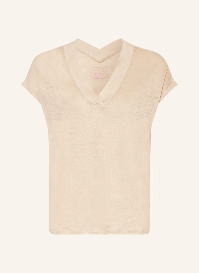 

Льняная футболка Oui, бежевый