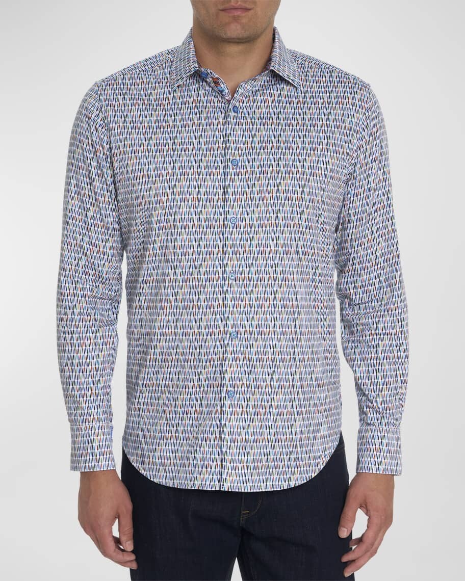 

Мужская спортивная рубашка Boo Yah из эластичного хлопка Robert Graham